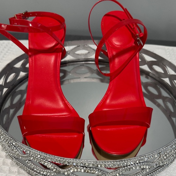 Marc Fisher Shoes - Marc Fisher Vibrant Red Strappy Heels
